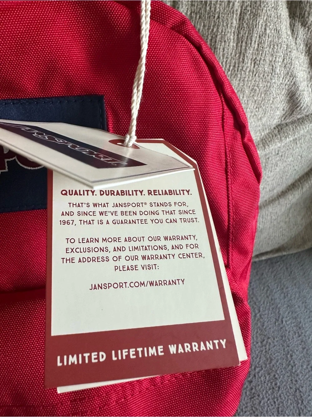 Jansport NWT Essential Backpack Red 24L